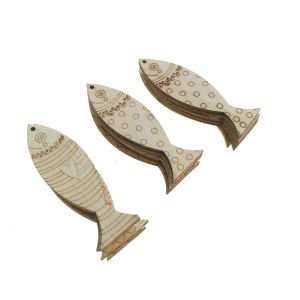 50 stks 50 mm onafgemaakte houten visvorm houten plakjes diy accessoires voor ambachten diy home decor