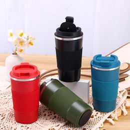 50 Stuks 510 Ml Draagbare Roestvrijstalen Koffiekopje Waterdichte Thermos Cup Gift Cups Fles Voor Business Outdoor Leisure Kantoor auto