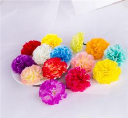 50pcs 5cm Wedfavar Decorative Artificial Fabric Tissu Imitation Heads Flower pour les accessoires de robe de cheveux de mariage bricolage Carnation 1168599