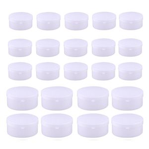 50pcs 5G-100G JARS COSMÉTIQUES BLANCS BORD JAR VACE VIDE CRÈME BALM LIP CONTERITE