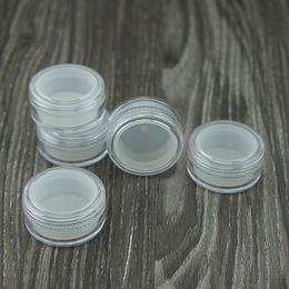 50 stks 5G 5ML Plastic Jar met deksel, lege cosmetische potten, duidelijke monster siliconencontainers, mini-crème potten, make-upverpakking