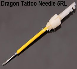 50 -stks 5 -prong round buckle naalden passen op Dragon Tattoo Machine voor permanente make -up9495063
