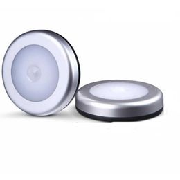 50 unids 6led Cuerpo Sensor de movimiento activado Pared de pared Luz de noche Lámpara de inducción Closet Corredor Gabinete Sensor Luz Auto ON / OFF