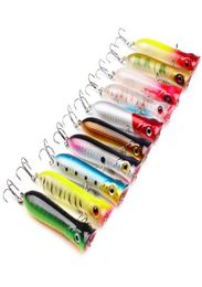 50pcs 80 mm 107 g Popper Fishing Lures 3D Eyes Bait Wobblers Tackle Fishing Tackle 10 Colors5164782