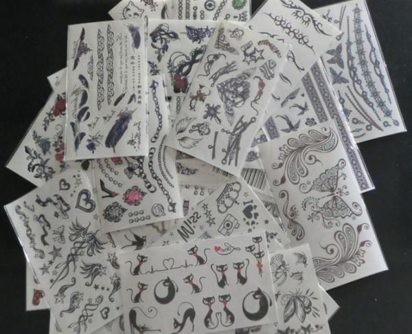 50 piezas 3,750.4 in tipos mixtos tatuajes de moda pegatinas impermeables tatuajes temporales DIY accesorios de arte corporal infinito falso tatuaje consejos 3268460