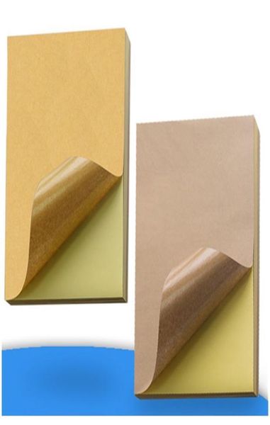 50pcs A4 Brown Kraft Paper Autocollants auto-adhésifs à jet d'encre Étiquettes d'impression laser baisse CX2203222178041