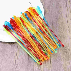 50Pcs Agitateurs de boissons en acrylique Muddler Cocktails Set Tropical Stir Sticks Café Stir Sticks Swizzle Stick Fournitures de fête de mariage 240304