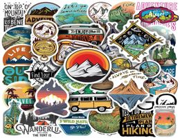 50 -stks avontuurlijke reiscamping sticker pack voor laptop skateboard motorfietsstickers6042113