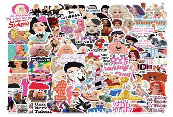 50pcs American Drag Show Rupauls Drag Race Sticker Graffiti Kids Toy Skateboard Car Motorcycle Bicycle Sticker Decals4989242