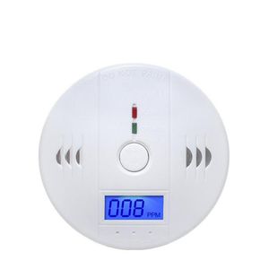 50pcs Analizadores Detector de monóxido de carbono Probador Envenenamiento Sensor de gas CO Alarma para seguridad del hogar Seguridad con caja al por menor Incluye 3pcs Batería SN984