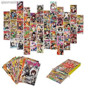 50 pièces Anime Manga panneaux affiche Anime mur Art Kit couleur vive décor à la maison Anime décor démon tueur chasseur X chasseur L230704