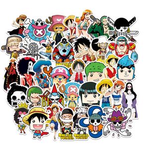 50 stcs anime ￩￩n stuk manga luffy graffiti -stickers voor doe -het -zelf bagage laptop skateboard motorfiets fietsstickers