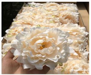 50pcs Fleurs artificielles Silk Peony Flower Heads Party Decoration Supplies Simulation Fausse Flower Head Home Decorations FL8427176