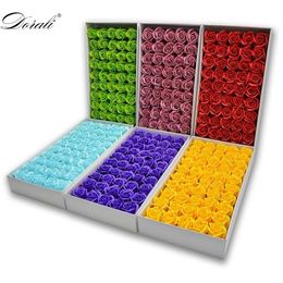 Roses artificielles en forme de savon, 50 pièces, têtes de fleurs, bricolage, cadeau pour la saint-valentin, la fête des mères, mariage, décoration de maison, Scra248F