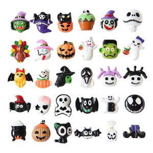 50 pièces Arts et artisanat mignon Halloween animaux dos plat résine Cabochons Scrapbooking bijoux à bricoler soi-même artisanat décoration accessoire