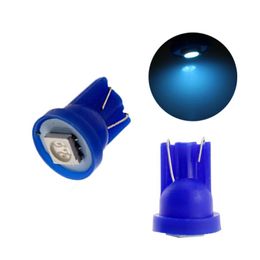 Ampoules LED bleu glacé T10 5050 1SMD, 50 pièces, pour lampes de dégagement de voiture, lumières d'instruments, lumière de plaque d'immatriculation de coffre de dôme 12V
