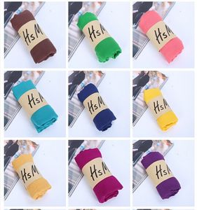50 stks herfst winter koreaanse vrouw pure kleur sjaal dames hoofdband katoen en linnen sjaal 20 kleuren enorme 180 * 75cm hot koop gratis verzending