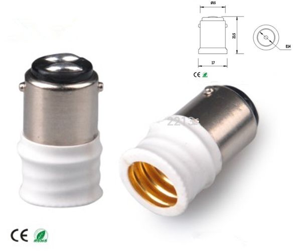 Freeshipping 50pcs BA15D a E14 Adaptador de zócalo LED Titular lámpara colgante lámpara de araña BA15D-E14 base de lámpara de mesa convertidor de zócalo