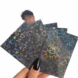 50pcs / sac Slers de cartes à paillettes en forme de coeur