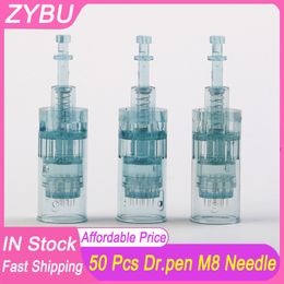 50 stks Bajonet Cartridge Vervanging voor Dr. pen M8 Micro Naald 11 Pins 16 24 36 42Pin 3d 5D Nano siliconen Micro Skin Needling Tip Derma Pen Stempel MTS Hoofd