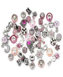 50pcs perles pour bracelets à breloques designer pour femmes chaîne de sécurité mélange de couleurs ajustement européen bracelet à breloques perle 1135 T22977703