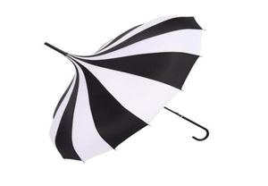 50 pièces noir et blanc Design princesse Royal parasol dame pagode parapluie à long manche cadeau de noël SN33525121561