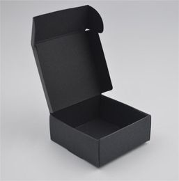 50pcs Black Craft Kraft Paper Box Black Party Party Small Gift Candy Jewelry Package Es For Handmade Soap Box 2108059467165