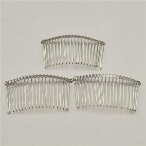 50pcs noir or argent 20 dents mariage mariée bricolage fil métal peigne à cheveux Clips résultats de cheveux accessoires 287Y