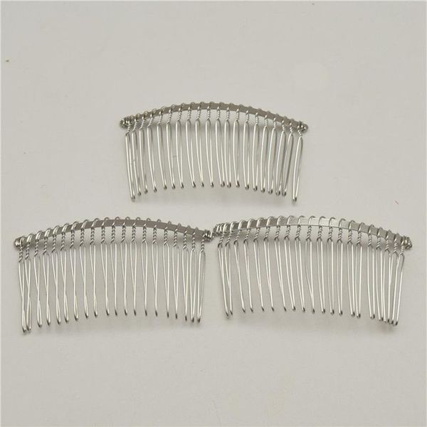 50pcs noir or argent 20 dents mariage mariée bricolage fil métal peigne à cheveux Clips résultats de cheveux accessoires 282L