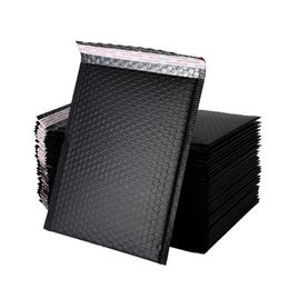 50 Uds. Bolsas de correo negras 20*25 + 4cm sobre de burbujas autosellado papel de aluminio blanco burbujas Mailer para embalaje de regalo sobres de polietileno forrados bolsa de boda sobres de correo