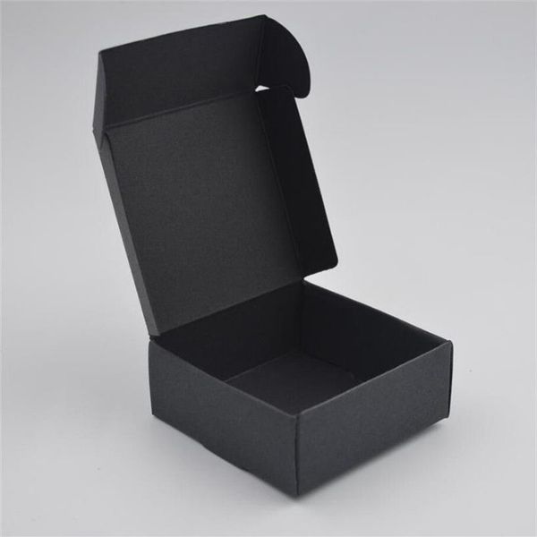50pcs noir WrapCraft Kraft papier emballage boîte de mariage petit cadeau bonbons bijoux paquet boîtes pour boîte à savon à la main 210402295t