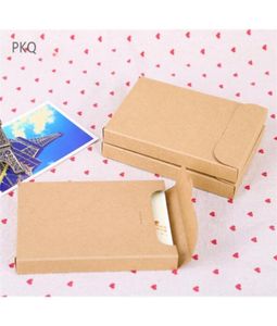 50 stks Blanco Kraft Paper Envelope verpakkingsdoos voor Postcard Postbus Wenskaart Pakking Kartonnen doos 15510815cm 2105179130388