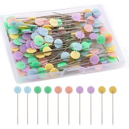 50pcs / boîte épingles de coutume épingles à tête de fleur brodages brodages épingles patchwork pour coudre projets de bricolage