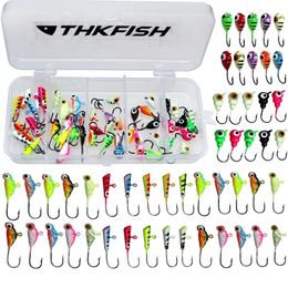 50pcs / box Winter Ice Fishing Jigs 1.3g-1.8g Jig Bait Hard Lure Balancer Set Pour 220221