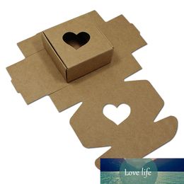50 stks Bruin Kraft Paper Gift Package Tassen Holle Kartonnen Karton Voor Bruiloft Verjaardag Party Candy Cookies