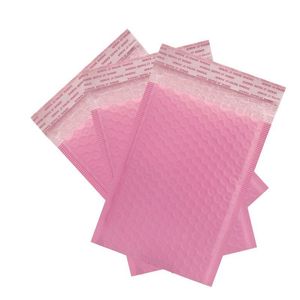 50 unids Bubble Mailers Sobres acolchados Película de perlas Regalo Presente Bolsa de sobre de correo para libro Revista Forrado Mailer Auto Sello Rosa Nlvbe