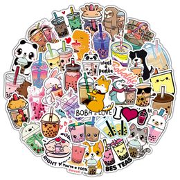 50 -st bubbel thee -stickers schattig drankje cup graffiti kinderen speelgoed skateboard auto motorfiets fiets sticker sticker stickers groothandel