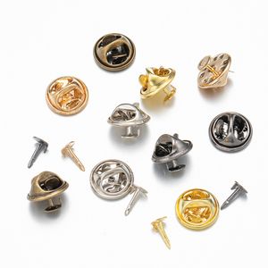 50pcs Butterfly Clasp Brooch Base Pin Backs For Clothes Garment DIY Badge Jewellery Making Supplies Accessories Craft Materials
