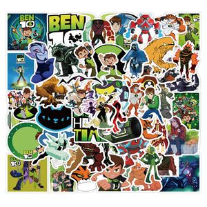 Autocollants de dessin animé Ben 10, 50 pièces, Graffiti Ben Tennyson, jouet pour enfants, Skateboard, voiture, moto, vélo, vente en gros