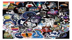 50 pièces dessin animé mignon astronaute voiture Graffiti autocollants esthétique pour ordinateur portable bricolage bagages enfants jouets mur moto bouteille d'eau pneu D2646508