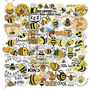 50 stks Cartoon Leuke Bee Dier Sticker Insect Honing Graffiti Kids Speelgoed Skateboard auto Motorfiets Fiets Sticker Decals Groothandel