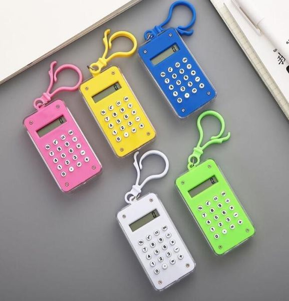 Mini calculadora de dibujos animados de 50 Uds., calculadora portátil de 8 dígitos con pantalla, calculadora portátil, papelería para estudiantes 2413506