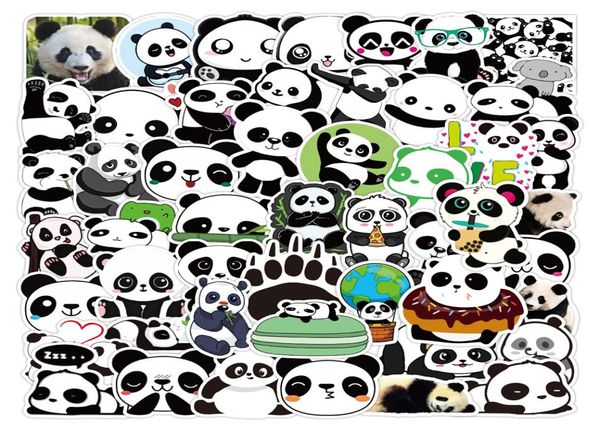 50PCS Cartoon Panda Lot dans les autocollants muraux Graffiti pour bouteille motos meubles enfants 039s jouets bagages planches à roulettes Lable2850318