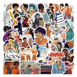 50 Pcs dessin animé Percy Jackson autocollants Fils de la mer Dieu Graffiti Enfants Jouet Planche À Roulettes voiture Moto Vélo Autocollant Stickers En Gros