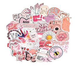 50 stcs Cartoon Pink Ins Style vSCO Girl Stickers voor laptop Moto Skateboard Bagage Koelkast Notebook Laptop Toy Sticker5244078