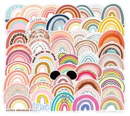 50pcs Cartoon Rainbow Landscape Cute Autocollants Pack for Kids Water Bottle Secsbook Notebook kawaii Toys Toys Hotage Téléphone Baby Sc9806561