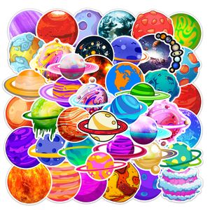 50 stks cartoon ruimte universum planeet sticker kleur planeet graffiti stickers voor doe-het-zelf bagage laptop skateboard motorfiets fiets stickers