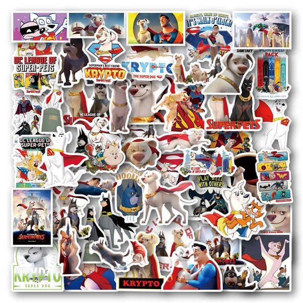 50 pièces dessin animé Super animaux autocollants animaux unis autocollant bricolage ordinateur portable bagages planche à roulettes Graffiti décalcomanies amusant pour enfant jouets cadeau