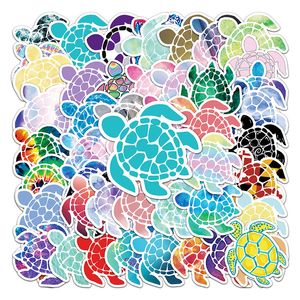 50-stcs Cartoon Turtle Stickers Pack Waterdichte vinylstickers Niet-willekeurige voor autoranties voor autobagage Laptop Skateboard Skateboard Scrapbook Water fles Decal