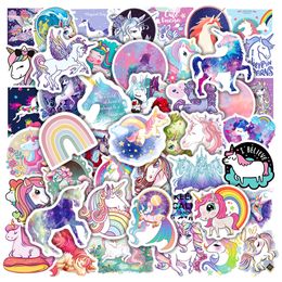 50 stks cartoon Eenhoorn Stickers Regenboog Eenhoorn Graffiti Stickers voor DIY Bagage Laptop Skateboard Motorfiets Fiets Stickers